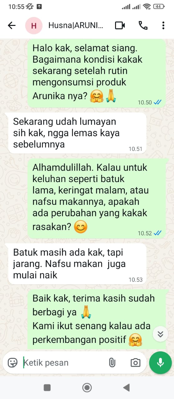 batuk jarang, nafsu makan naik