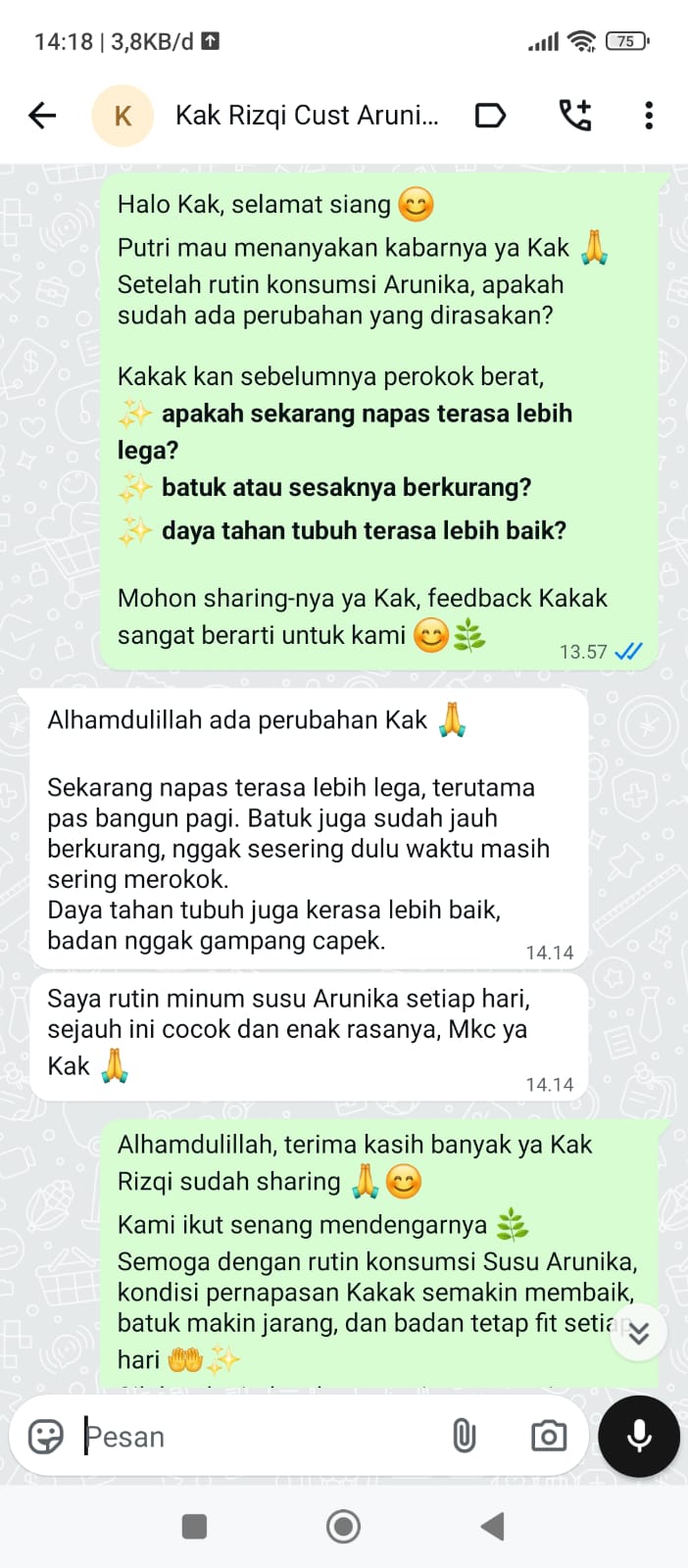 napas lega, batuk berkurang, daya tahan tubuh, perokok berat